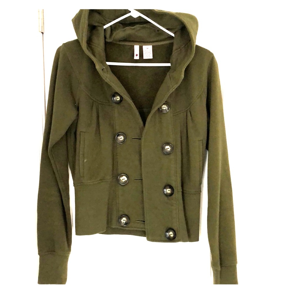 Green military style jacket